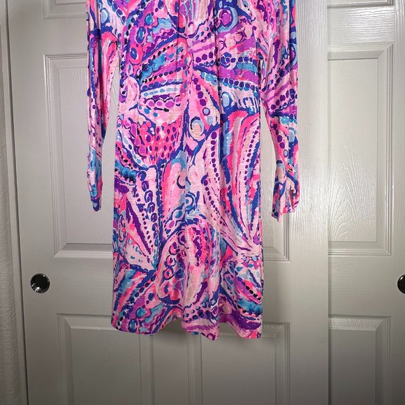 Lilly Pulitzer Long Sleeve V-Neck Dress - Small - Picture 4 of 6